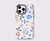 Capinha Decorada Com Estampa de Flor Azul para Iphone 04