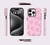 Capinha Decorada Com Estampa de Coração Rosa para Iphone 01 na internet