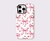 Capinha Decorada Com Estampa de Laço Coquette e Coração Rosa para Iphone 07