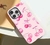 Capinha Decorada Com Estampa de Laço e Cereja Rosa Coquette para Iphone 08 - comprar online