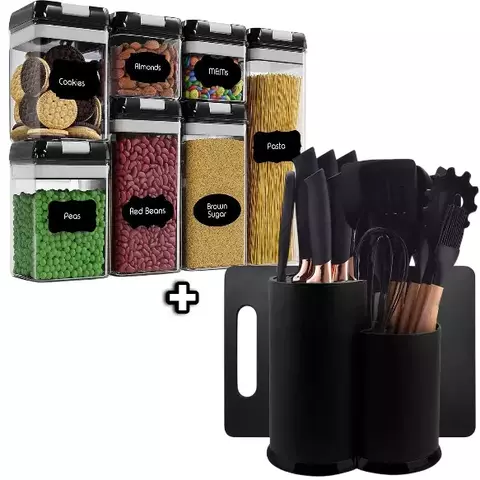 Juego De Recipiente Hermético + Set Utensilios 19 Piezas - comprar en línea