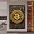Bitcoin abstrato impressão digital pintura em tela bitcoin arte da parede carta - comprar online