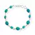 Pulseira de Pedra Turquesa Oval Intercalada 17cm c/ 2cm de extensor - loja online