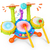Crianças conjunto de tambor crianças 1-3 instrumentos musicais do bebê brinquedos educativos para crianças menina microfone atividades de aprendizagem