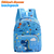 Mochila infantil à prova d'água com estampa de unicórnio e dinossauro fofo de desenho animado para meninos e meninas de 1 a 8 anos