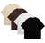 ￼Kit 4 Camiseta Oversized Streetwear Masculina Gola Alta Algodão Premium Básica - comprar online