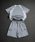 Manfinity Streetrush Conjunto de Camiseta e Shorts Casuais de Verão para Homens com Splice de Cor Contrastante - Ebenezer
