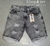 bermuda jeans cinza clara rasgados
