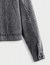 Jaqueta Denim Clássica Masculina Solta, Casual, Curta Lavada em Cinza Escuro - Ebenezer