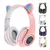 Cute Cat Ears Fone de ouvido sem fio com controle do microfone, Bluetooth Headse - comprar online