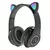 Imagem do Cute Cat Ears Fone de ouvido sem fio com controle do microfone, Bluetooth Headse