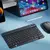 Teclado sem fio bluetooth para android ios windows fino portátil universal blue - comprar online