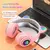 Cute Cat Ears Fone de ouvido sem fio com controle do microfone, Bluetooth Headse na internet