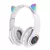 Imagem do Cute Cat Ears Fone de ouvido sem fio com controle do microfone, Bluetooth Headse