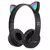 Cute Cat Ears Fone de ouvido sem fio com controle do microfone, Bluetooth Headse
