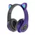 Imagem do Cute Cat Ears Fone de ouvido sem fio com controle do microfone, Bluetooth Headse