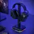 Imagem do Alumínio liga desktop fone de ouvido cabide suporte vertical gaming headset sup