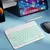 Teclado sem fio bluetooth para android ios windows fino portátil universal blue