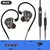 Fone de ouvido com fio EARDECO-Bass com microfone, Fones de ouvido esportivos, F