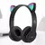 Headset Bluetooth sem fio com luz Flash, música EarBuds, controle de voz, micro na internet