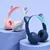 Headset Bluetooth sem fio com luz Flash, música EarBuds, controle de voz, micro
