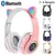 Cute Cat Ears Fone de ouvido sem fio com controle do microfone, Bluetooth Headse - loja online