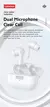 Lenovo-LP1S Redução de Ruído Earbuds com Microfone, Fones De Ouvido Sem Fio, - loja online