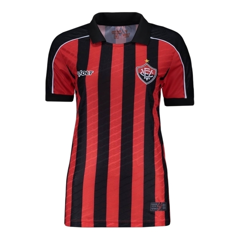 Camisa Vitória I 25/26 - Torcedor Volt Feminina - Vermelha e preta