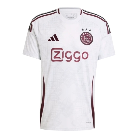 Camisa Ajax III 24/25 - Torcedor Adidas Masculina - Branca com detalhes em vinho