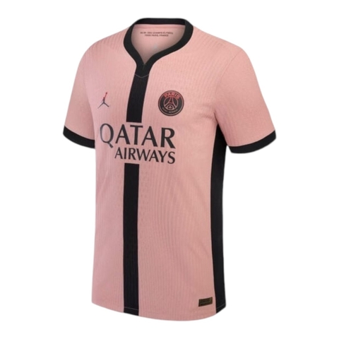 Camisa Paris Saint-Germain III 24/25 - Torcedor Jordan Masculina - Rosa com detalhes em azul