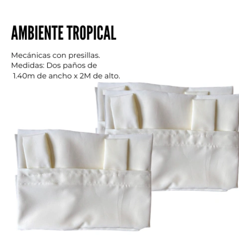 Cortinas de Ambiente Tropical Mecánico - Dulce Hogar