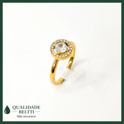 Anel Solitário Circulo BELTTI - Dourado