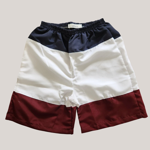Short de baño combinado - Bordo+ blanco + azul - comprar online