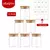 Belifou Kit 6 Potes Para Alimentos Com Tampa Bambu 200ML Potes De Vidro Para Especiarias - comprar online