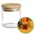 Kit De 8 Potes Hermético Mantimento De Vidro Com Tampa Bambu 200ml - comprar online