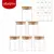 Belifou Kit 6 Potes Para Alimentos Com Tampa Bambu 200ML Potes De Vidro Para Especiarias