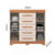COMODA 5G 2P. ABRIR ACP DIANA CINAMOMO/OFF WHITE - comprar online