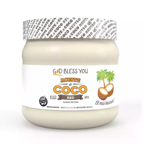 Aceite de coco God Bless You RBD x 1lts.