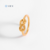 Anillo en forma de nudo en baño de oro - comprar en línea