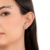 Aretes en baño de rodio con diseño violeta iridiscente - comprar en línea