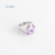 Anillo en baño de rodio con piedra violeta iridiscente en internet