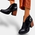 Dakota High - Botines texanos con taco y hebilla - Belezza Noir