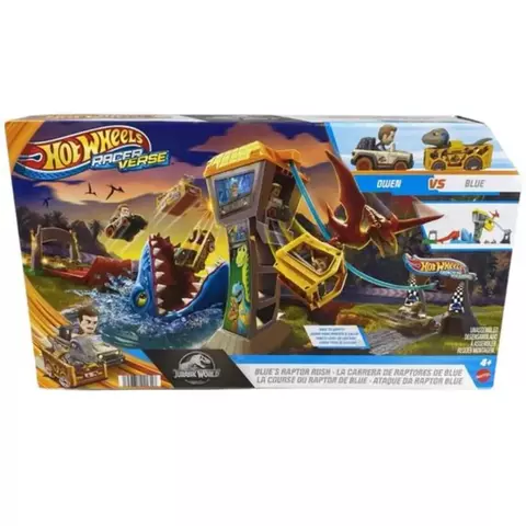 Pista Hot Wheels Racer Verse Raptor Blue Jurassic World – HWV65