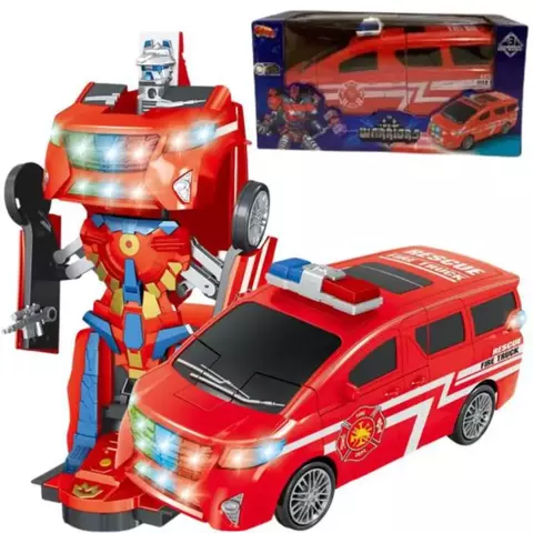 Carrinho de Bombeiro Transformável Robot Warrior – ZP00969