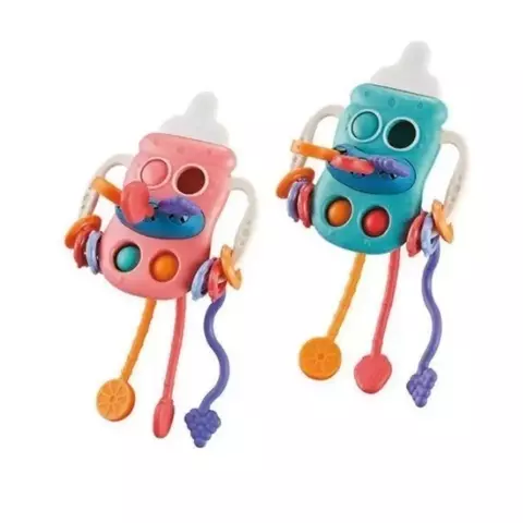 Chocalho Educativo Mamadeira – Brinquedo Multissensorial para Bebês