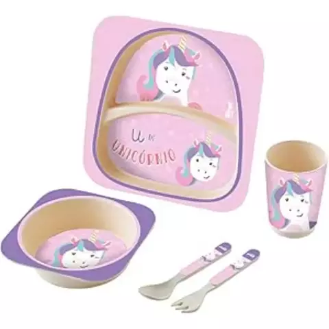 Kit Alimentação Baby 5 Peças Unicórnio - ZP00795