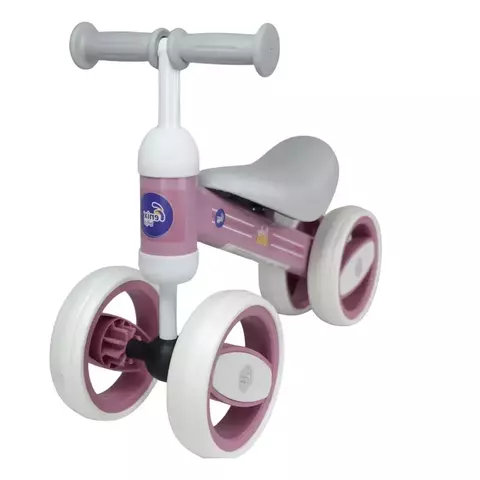 Bicicleta de Equilíbrio 4 Rodas Rosa Baby Bike Fênix – 574R