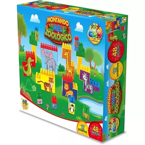 Blocos de Montar Montando Meu Zoológico 48 Peças - 359
