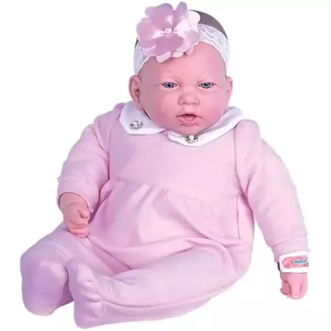 Boneca Bebê Soninho Reborn Menina Tiara Rosa – 2652