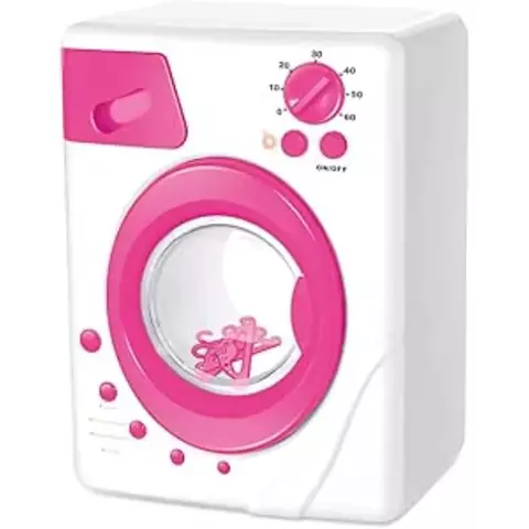 Máquina de Lavar Infantil com Luz e Som – Rosa e Branco – 9266